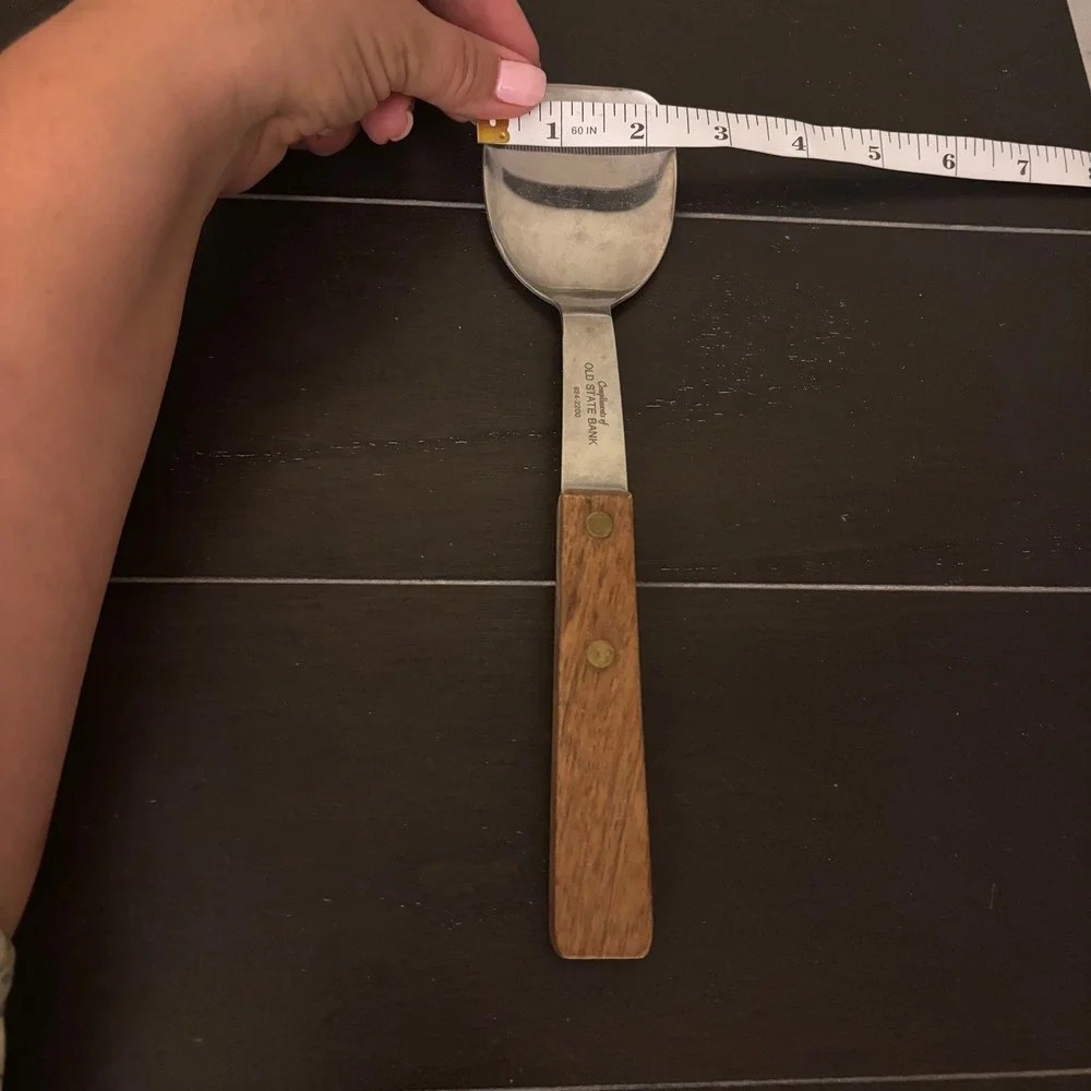 Vintage Ice Cream Spade | Old State Bank | Barlow Japan | Wood Handle | 9.5